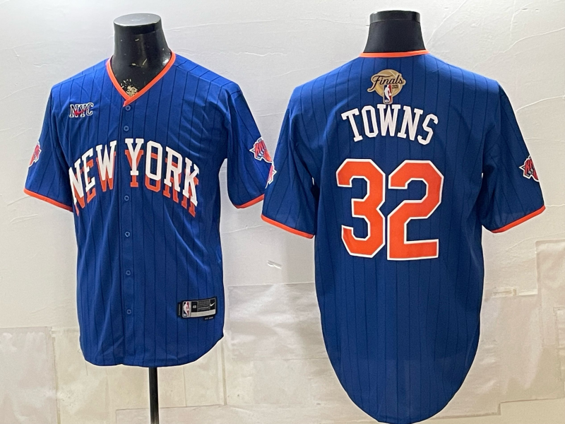 Men New York Knicks #32 Towns blue 2026 Nike NBA jersey 07150021